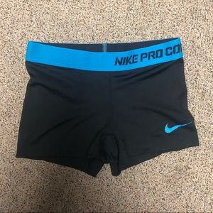 Nike Pro Combat Women’s 3” Spandex XS Blue/Black